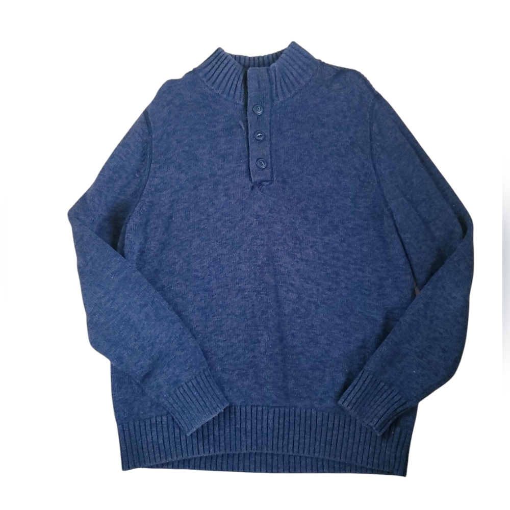 Converse Blue Crewneck Sweater with Classic Knit Size Xl Vtg.